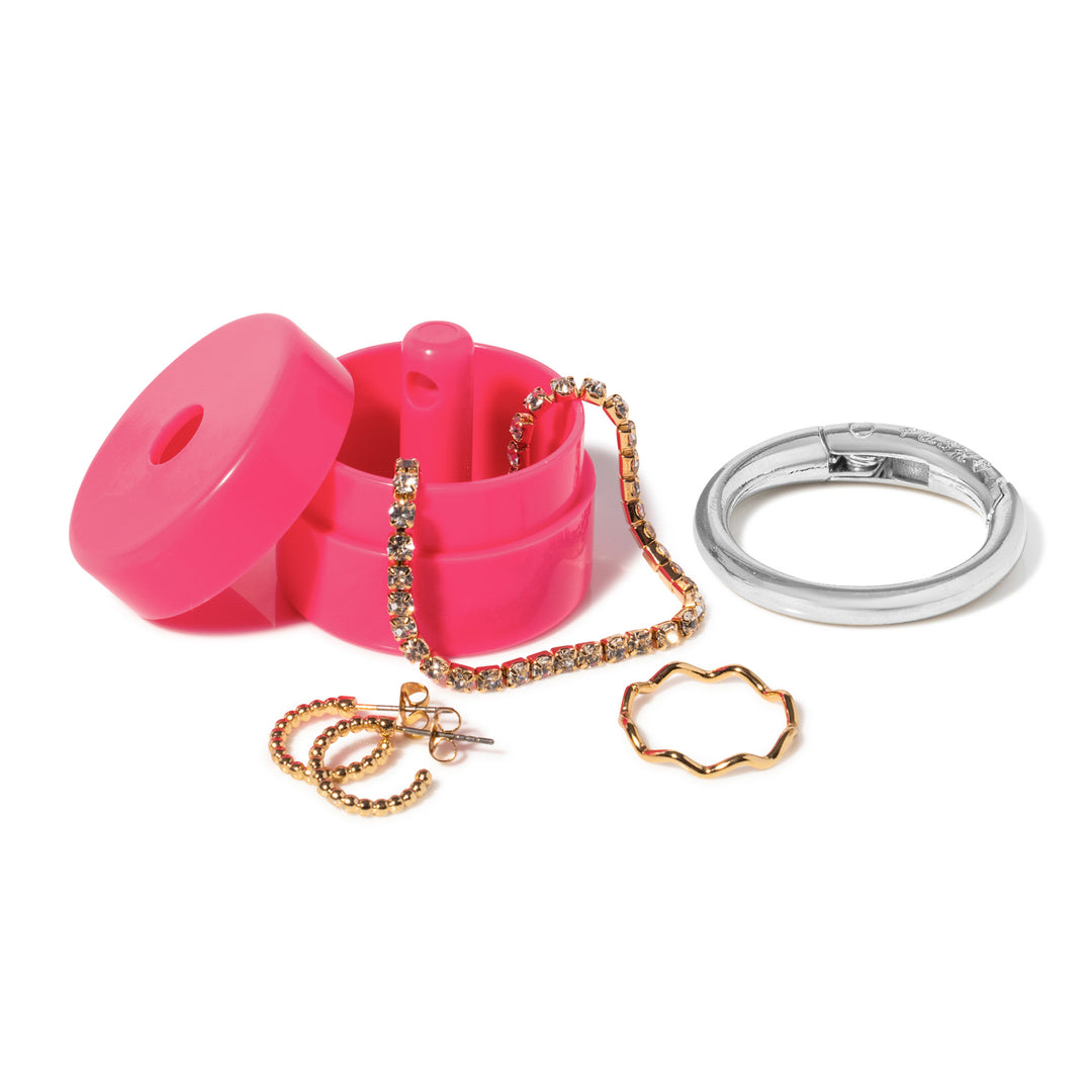 Pink Lion Latch Jewelry Tote