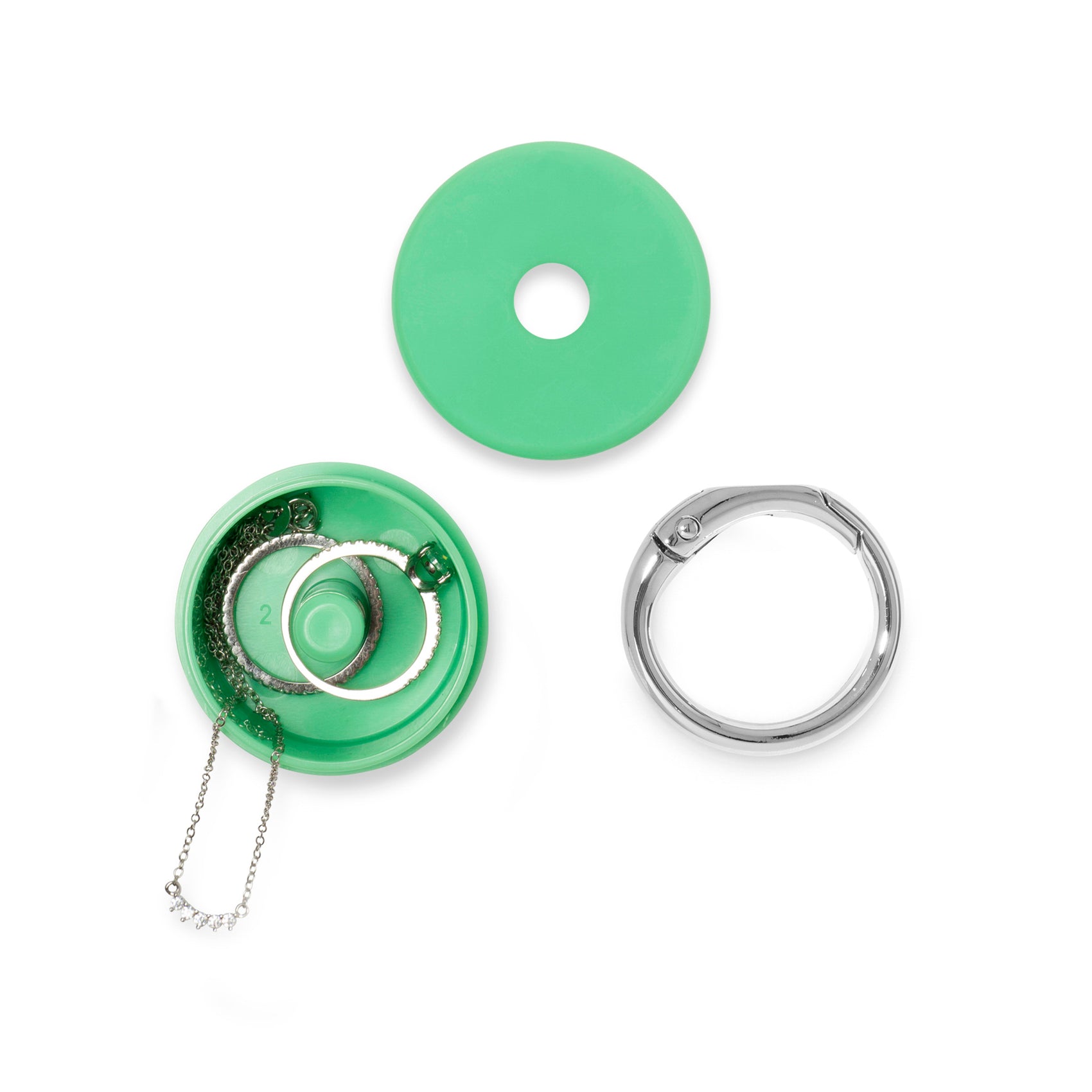 Kelly Green Travel Jewelry Holder