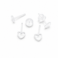 Clear Sports Stud - Heart