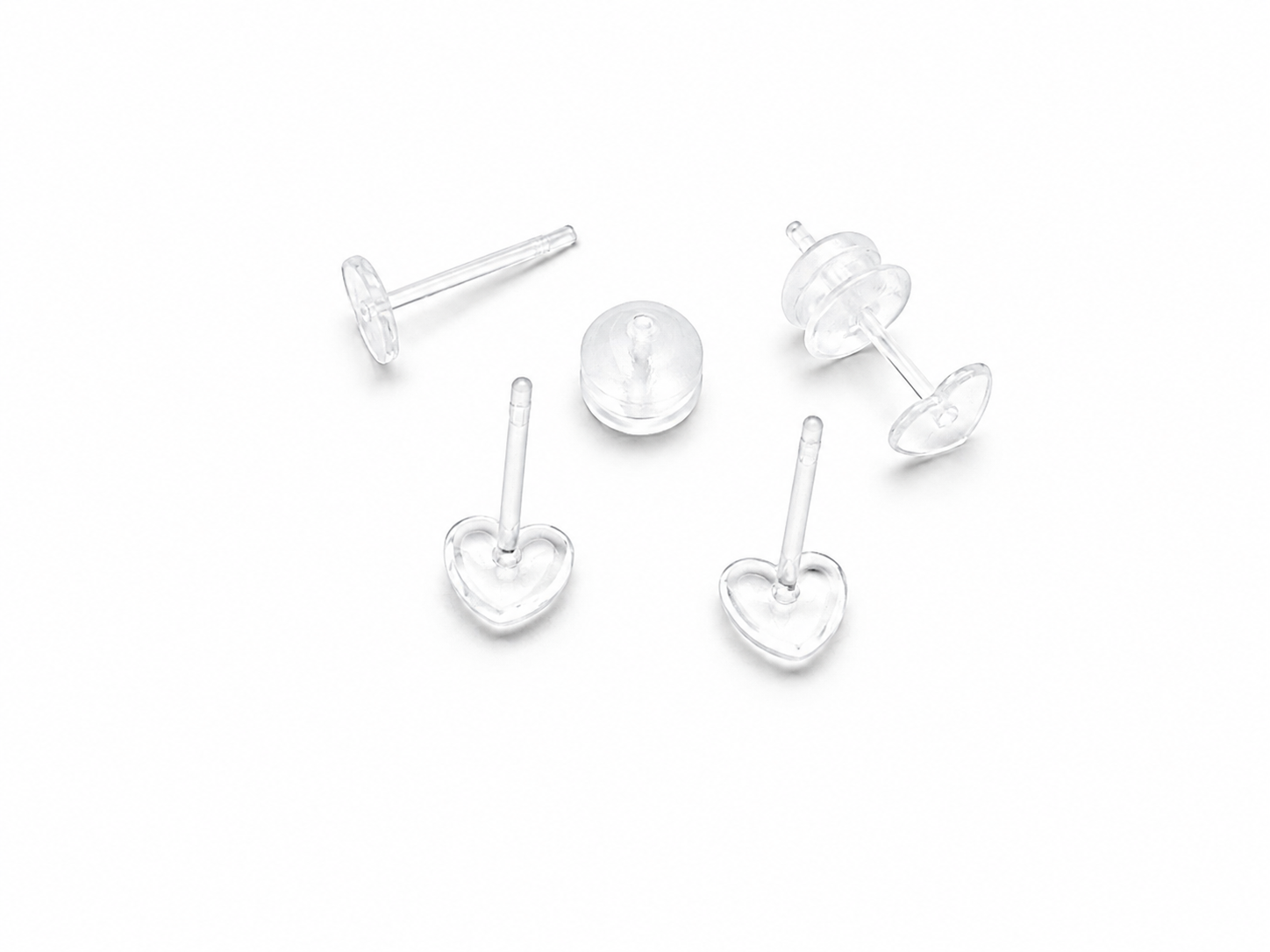 Clear Sports Stud - Heart