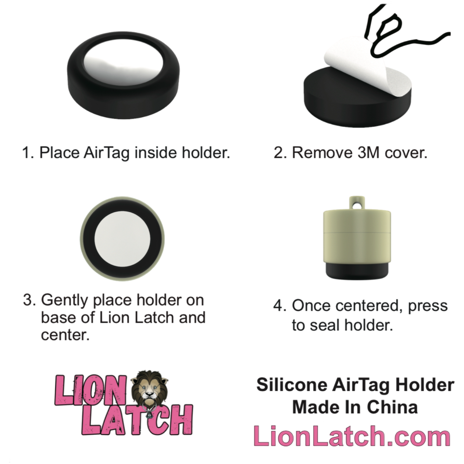 Lion Latch Holder for AirTag