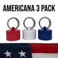 Americana 3-Pack Travel Jewelry Holder