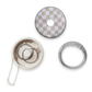 Beige Checker Travel Jewelry Holder