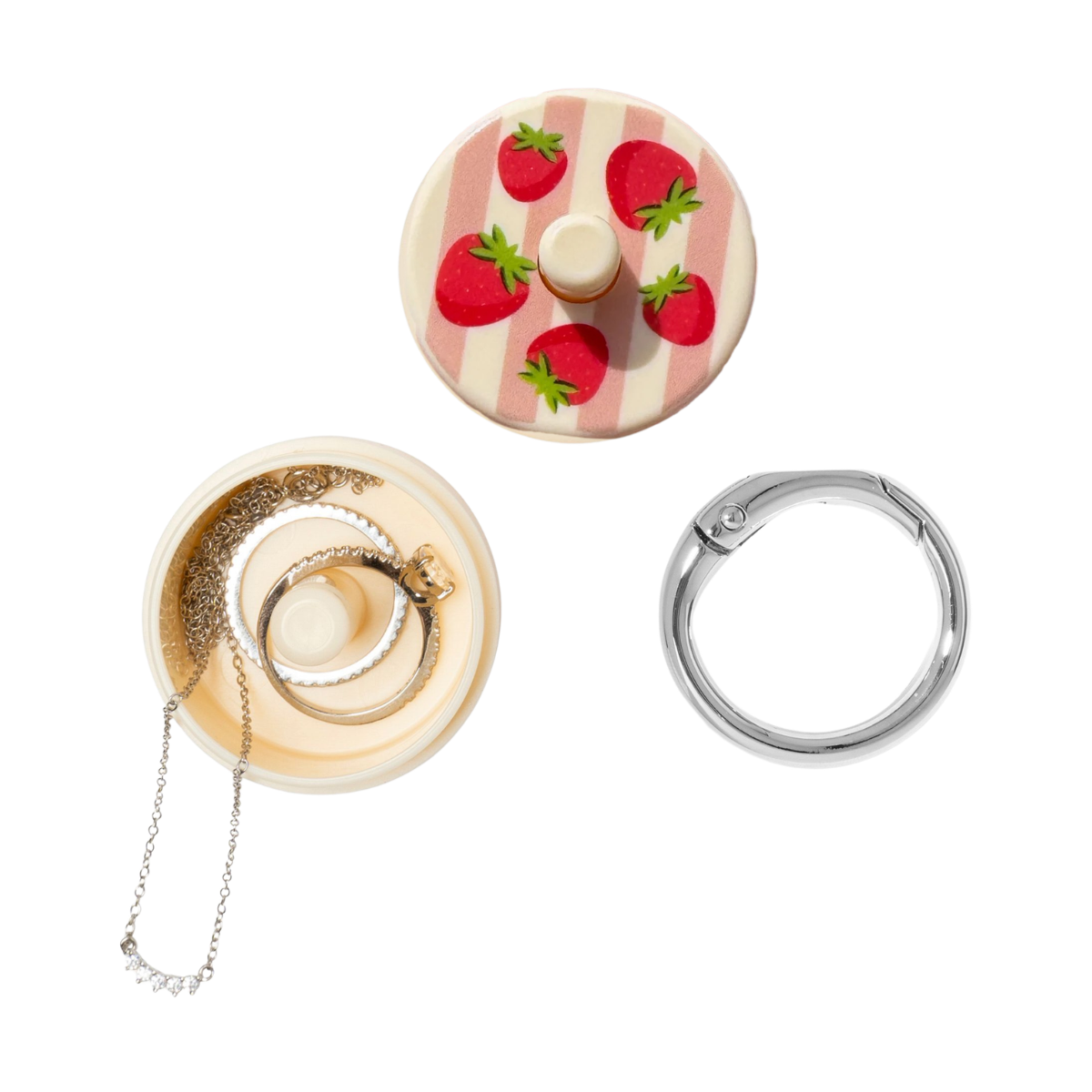Strawberry Travel Jewelry Holder