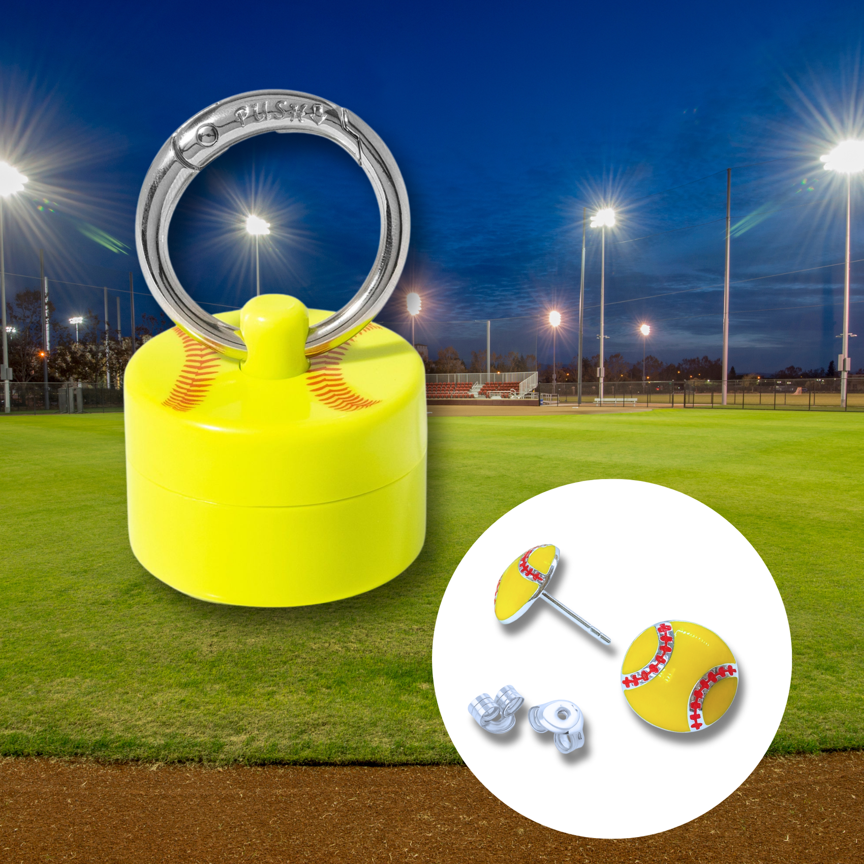 Softball Earrings+ Lion Latch Bundle