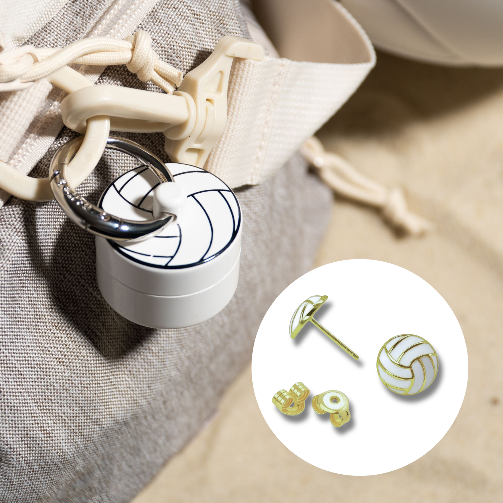 Volleyball Earrings+ Lion Latch Bundle