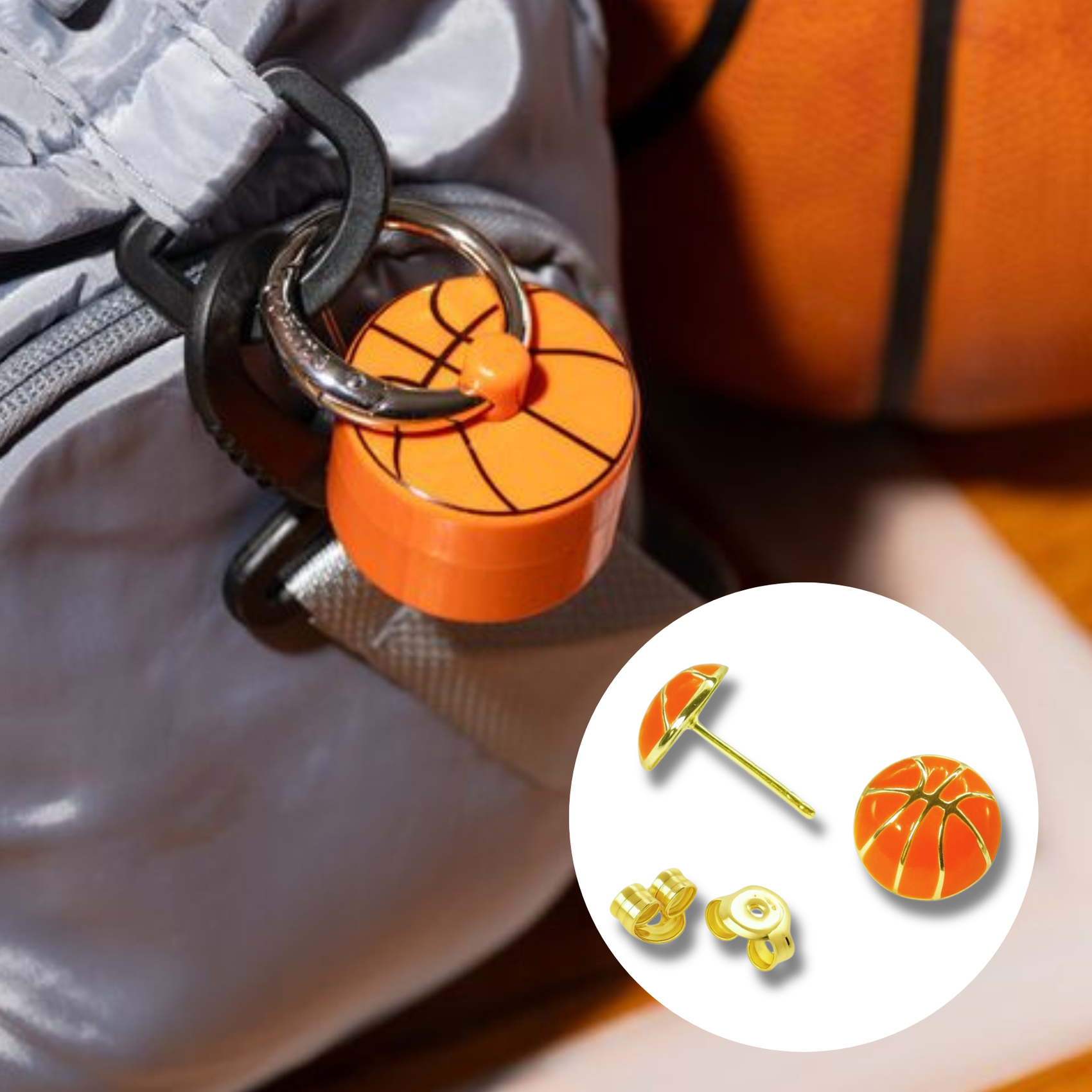 Basketball Earrings+ Lion Latch Bundle