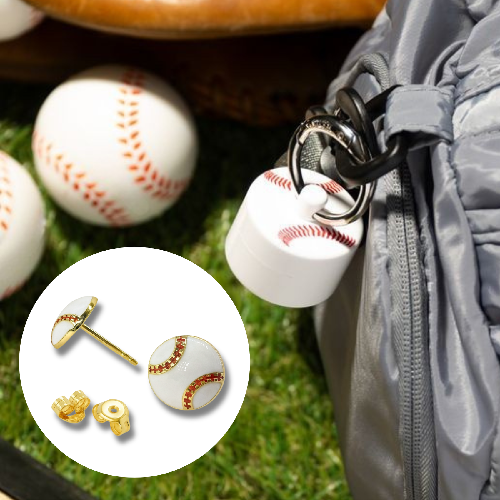 Baseball Earrings+ Lion Latch Bundle