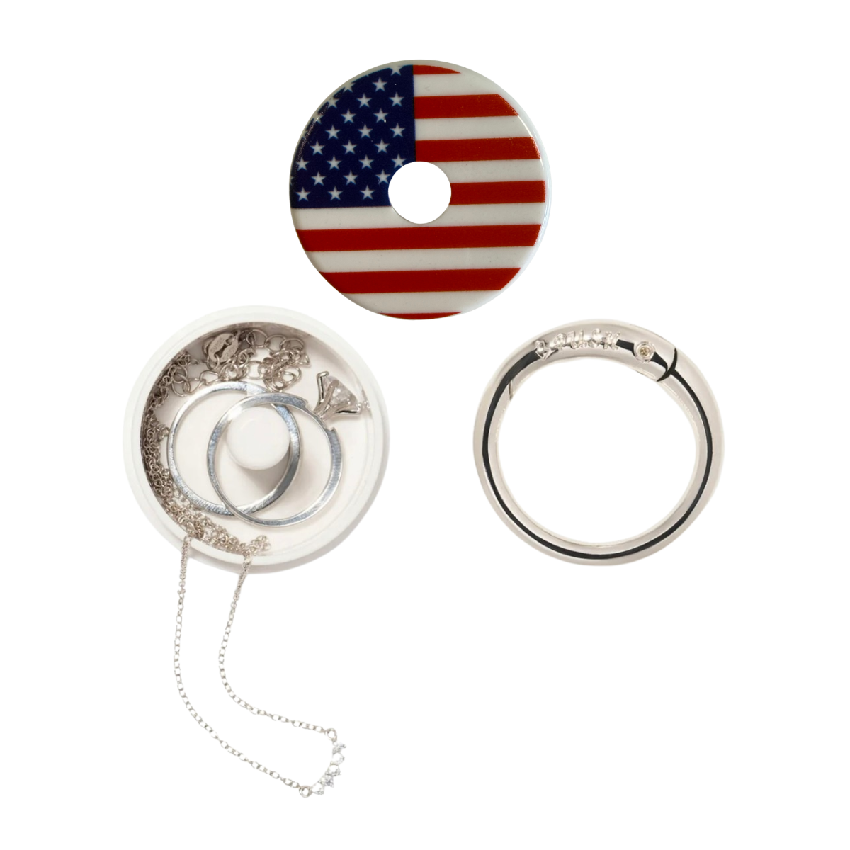 American Flag Travel Jewelry Holder